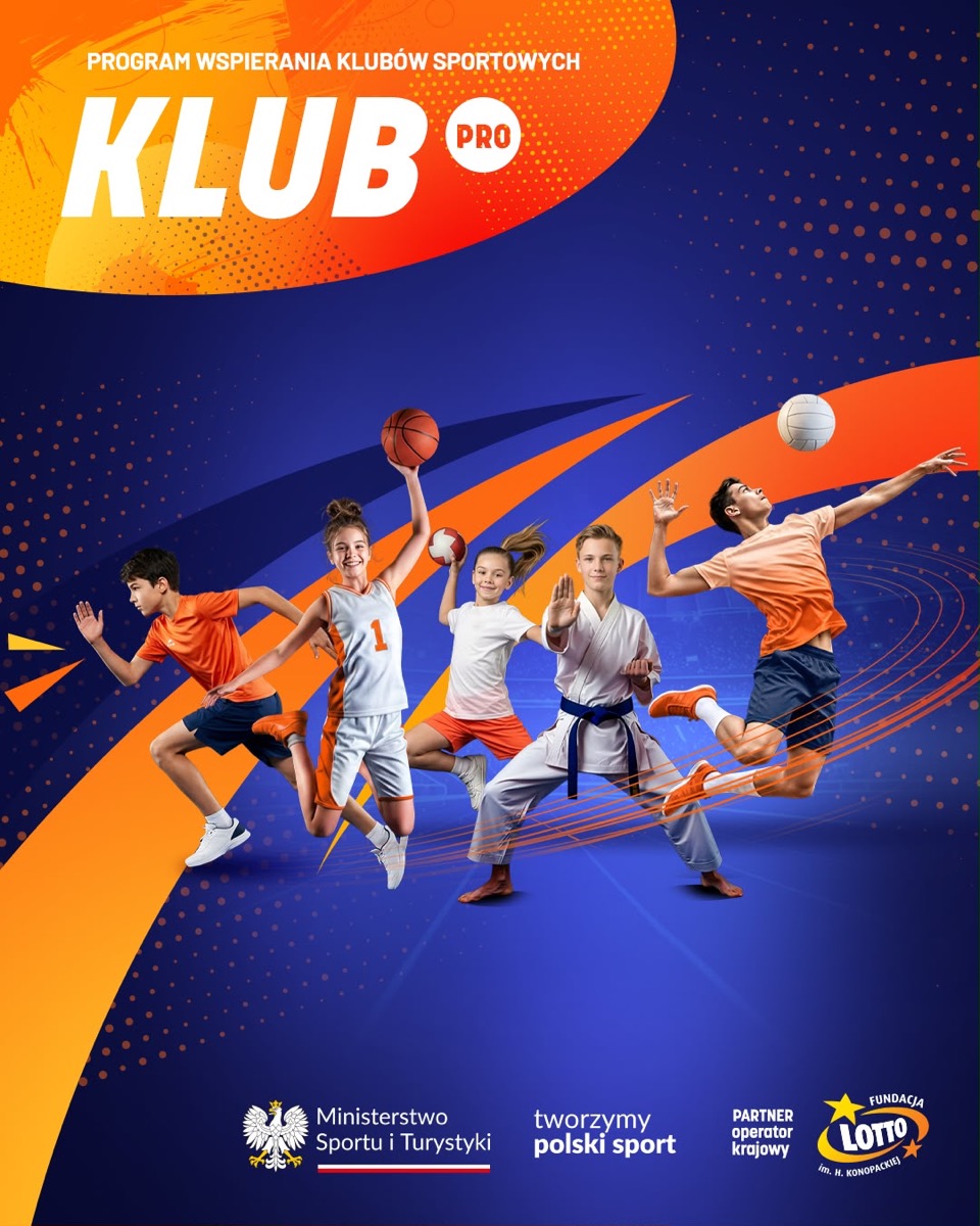 Plakat programu wspierającego kluby sportowe